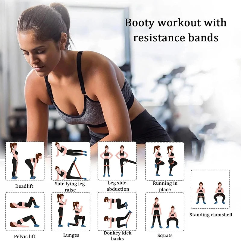 Resistance Bands Set - 5 Levels for Home Training & Recovery
